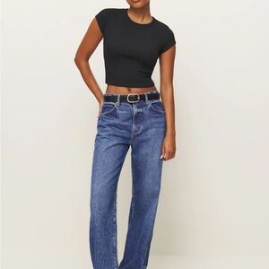 Reformation Muse Tee - Black Size S